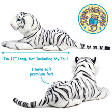 Load image into Gallery viewer, Saphed The White Tiger - Squeeze Me! - 17 Inch Stuffed Animal Plush
