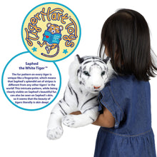 Load image into Gallery viewer, Saphed The White Tiger - Squeeze Me! - 17 Inch Stuffed Animal Plush