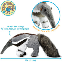 Load image into Gallery viewer, Arsenio The Anteater | 18 Inch Stuffed Animal Plush | By TigerHart Toys