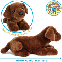 Load image into Gallery viewer, Cassie The Chocolate Lab | 17 Inch Stuffed Animal Plush | By TigerHart Toys
