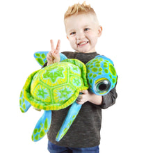 Load image into Gallery viewer, Terrence The Turtle | 14 Inch Stuffed Animal Plush | By TigerHart Toys
