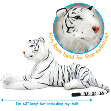 Load image into Gallery viewer, Timurova The White Siberian Tiger | 42 Inch Stuffed Animal Plush | By TigerHart Toys
