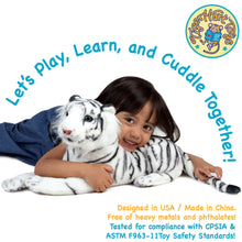 Load image into Gallery viewer, Saphed The White Tiger - Squeeze Me! - 17 Inch Stuffed Animal Plush
