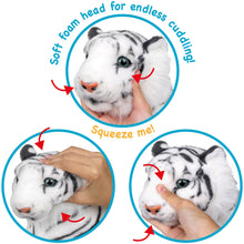 Load image into Gallery viewer, Saphed The White Tiger - Squeeze Me! - 17 Inch Stuffed Animal Plush

