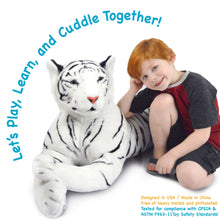 Load image into Gallery viewer, Timurova The White Siberian Tiger | 42 Inch Stuffed Animal Plush | By TigerHart Toys
